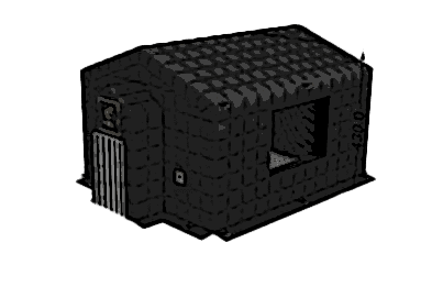 Picture of a 3D sketch of the VIRES inflatable nightclub.